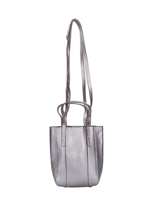 Shiny leather bag GIANNI CHIARINI | 10333 RNGDBLAMARGENTO SCURO-CASTORO